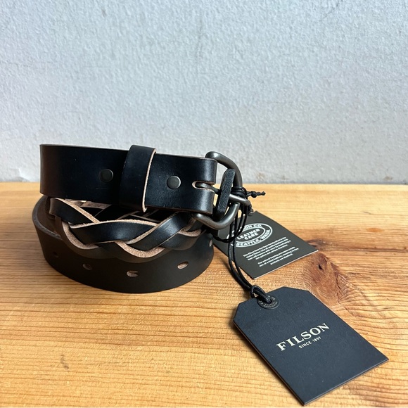 Filson Women’s Braided Workshop Belt | Horween Leather | made in USA - Picture 2 of 10